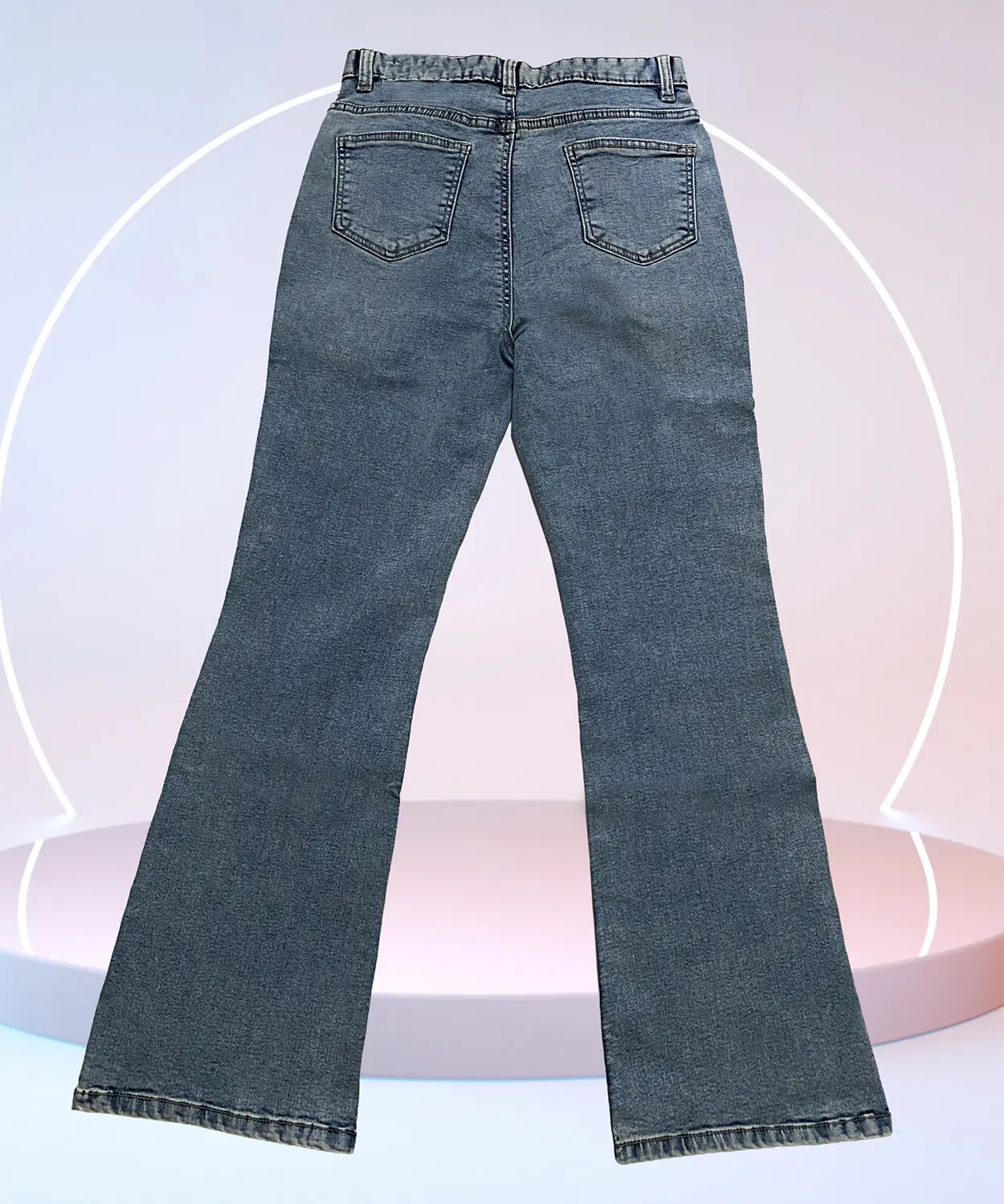 Women's Classic Bootcut Jeans with Side Slit - Image 2