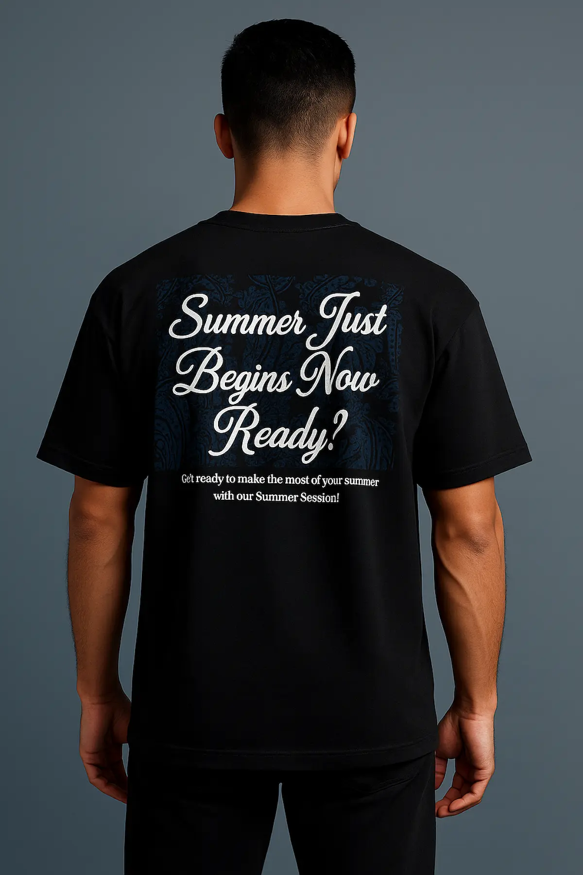 Premium Black Drop Shoulder T-Shirt - Image 2