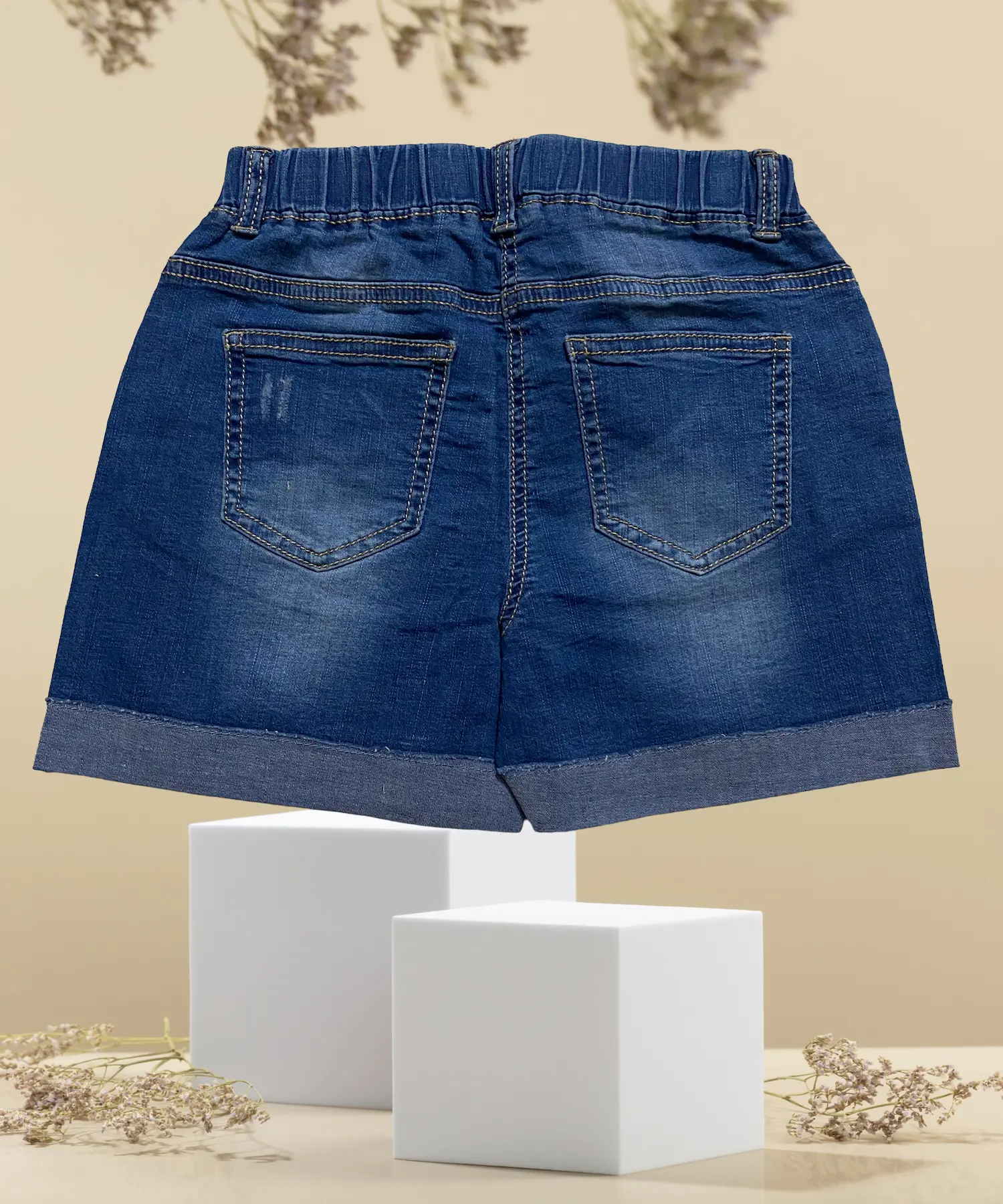 Kid Girl’s Denim Casual Shorts - Image 2
