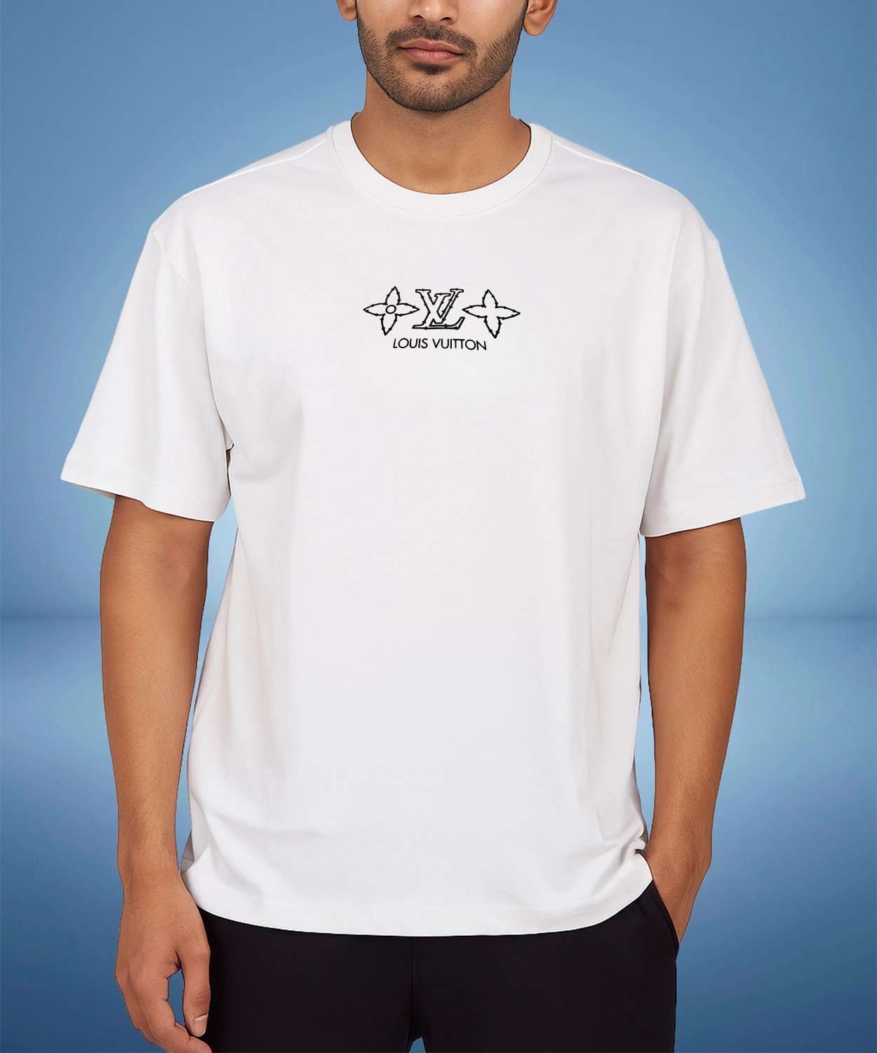 Branded Premium Interlock T Shirt-White