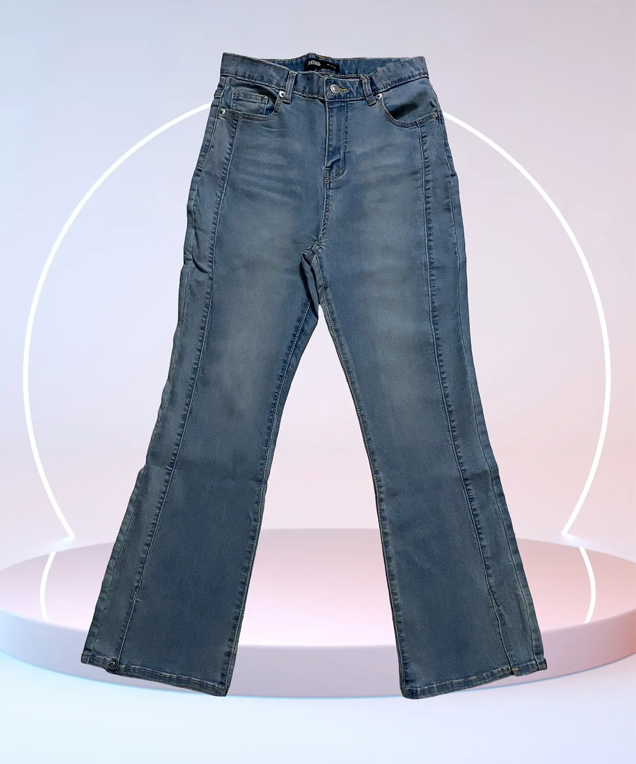 Classic Bootcut Jeans with Side Slit