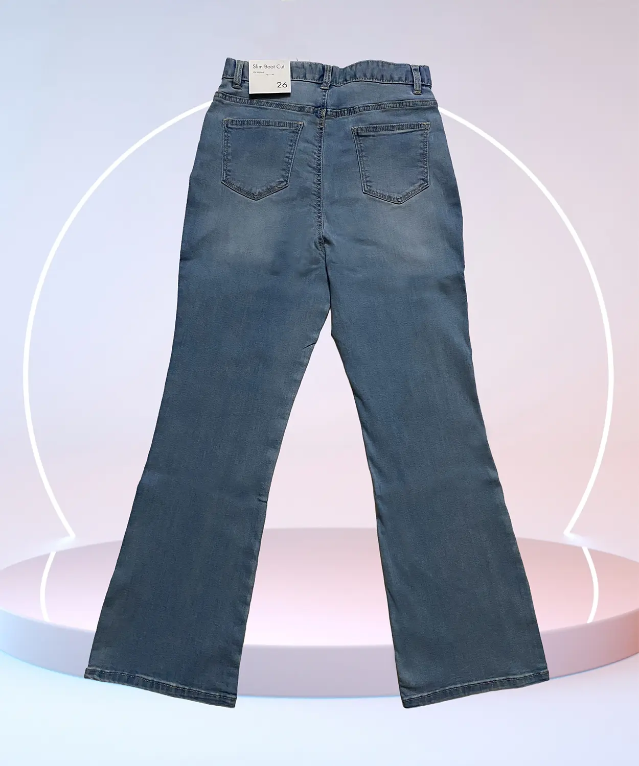Women's Bootcut Jeans with Side Slit - Image 2
