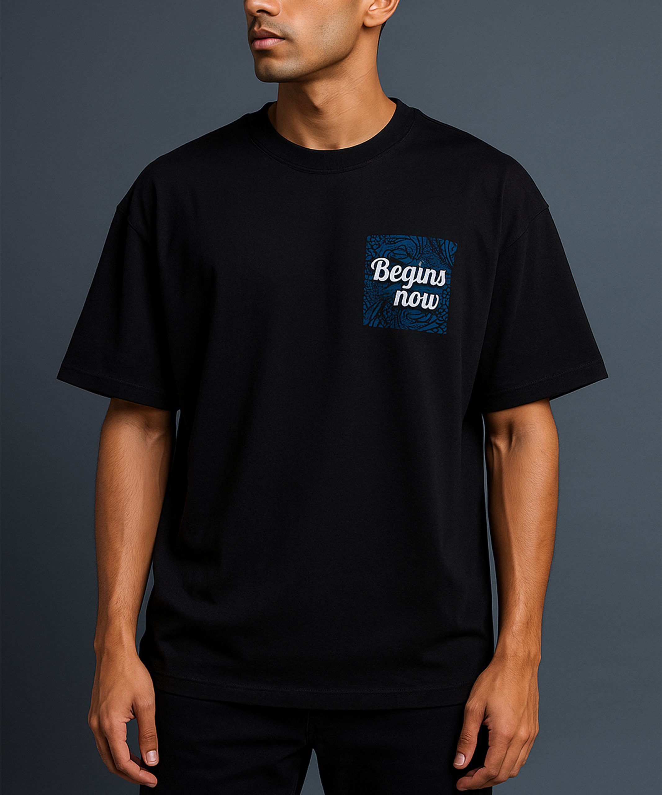 Premium Black Drop Shoulder T-Shirt