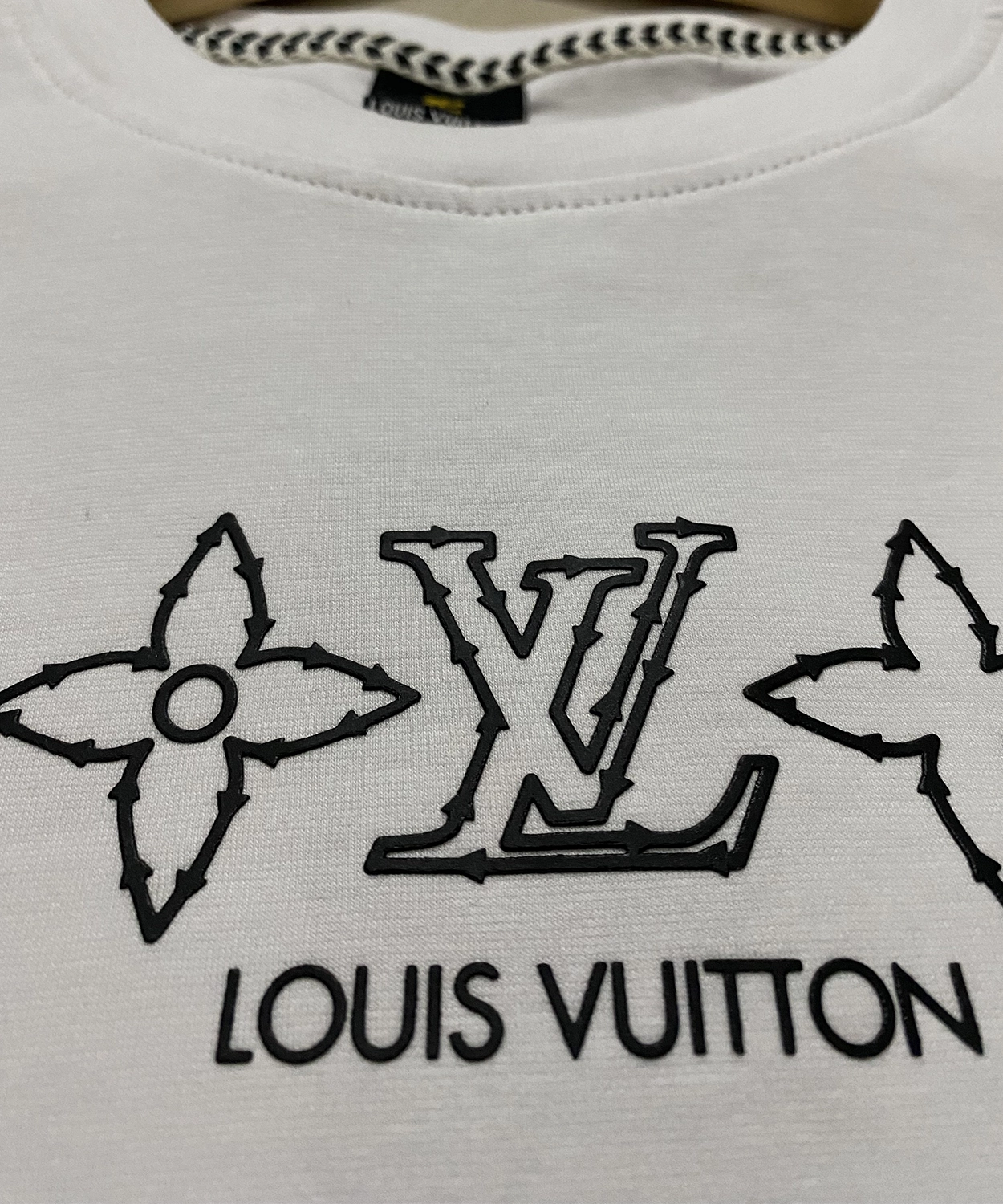 Branded Premium Interlock T Shirt-White - Image 3