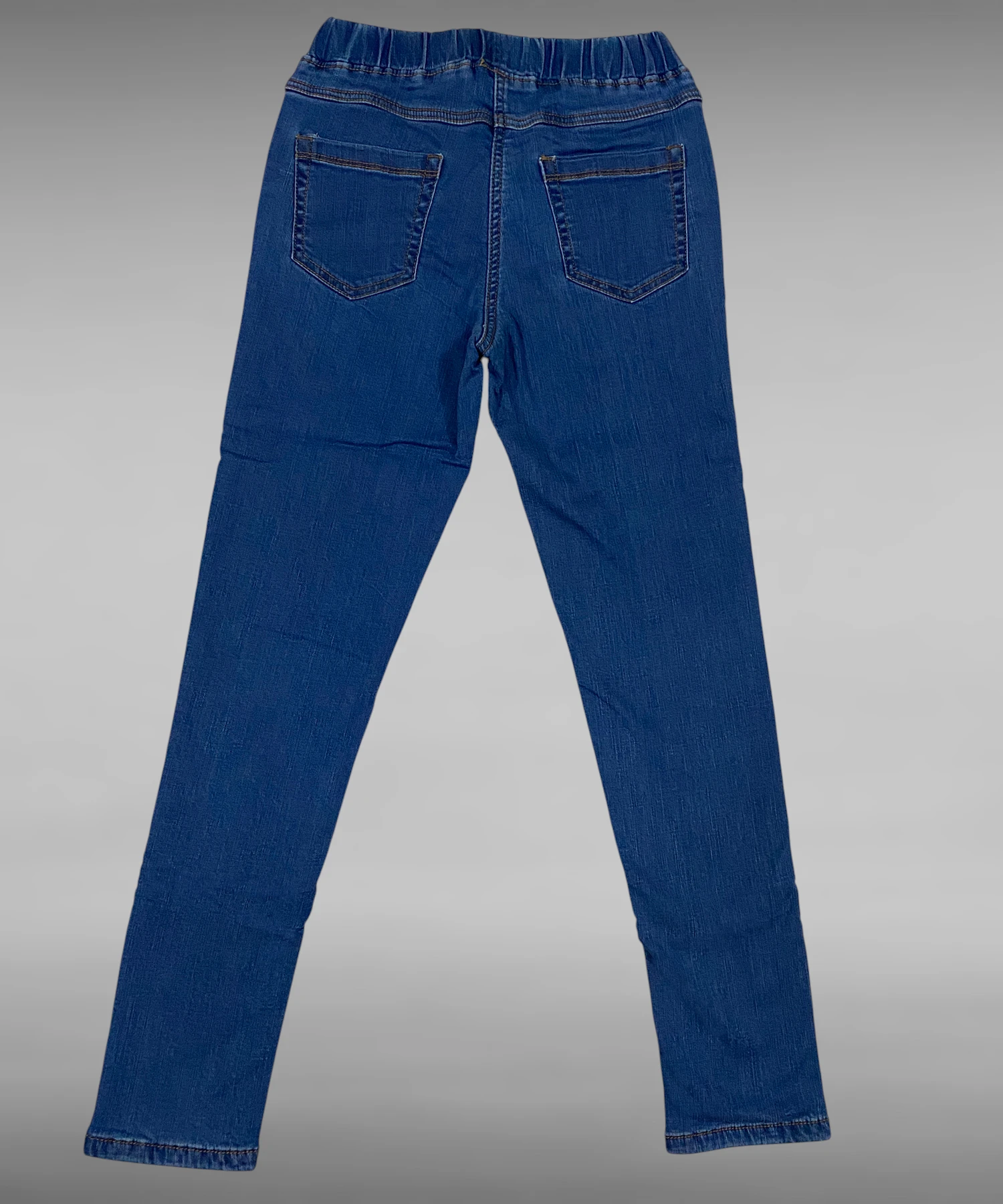 Kids Blue Denim Style Joggers - Image 2